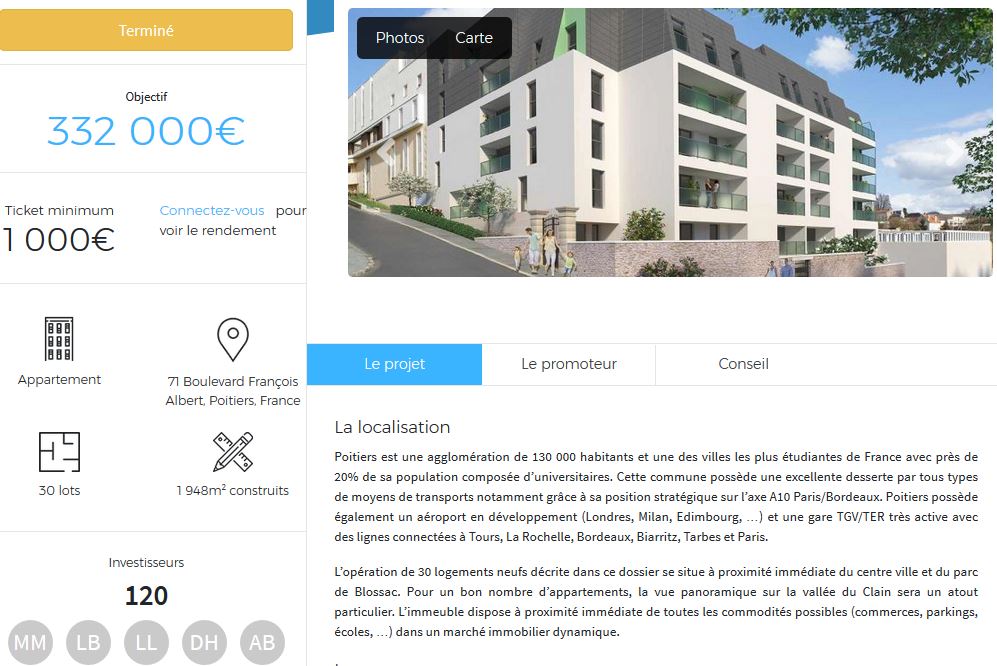 Projet investissement immobilier
