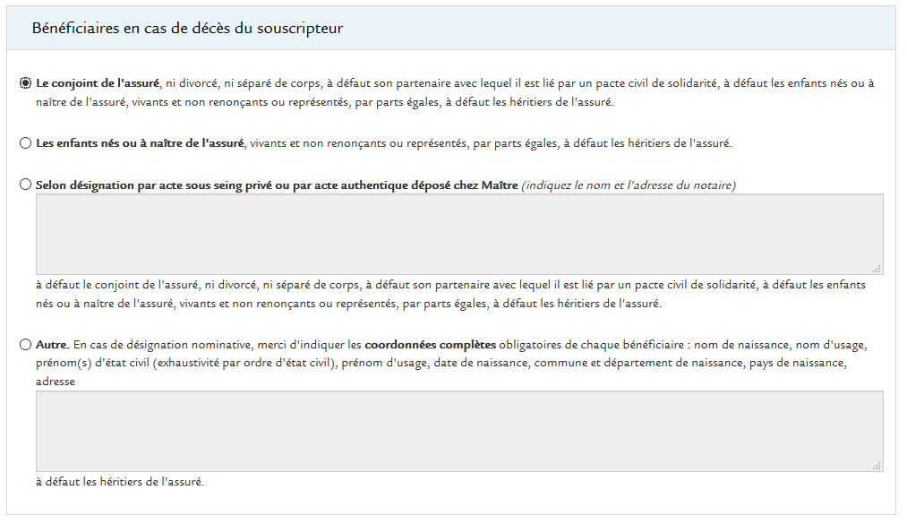 Clause bénéficiaire assurance vie