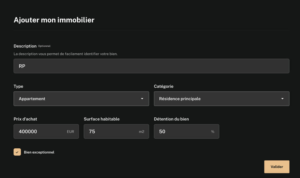 Ajouter mon immobilier