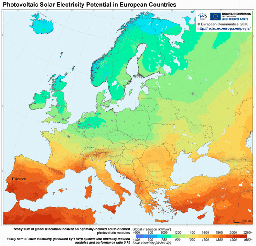 Energie solaire en Europee