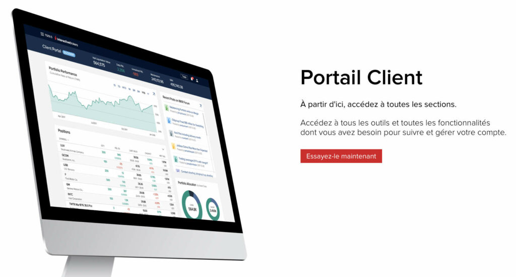 Avis Interactive Brokers interface portail client web