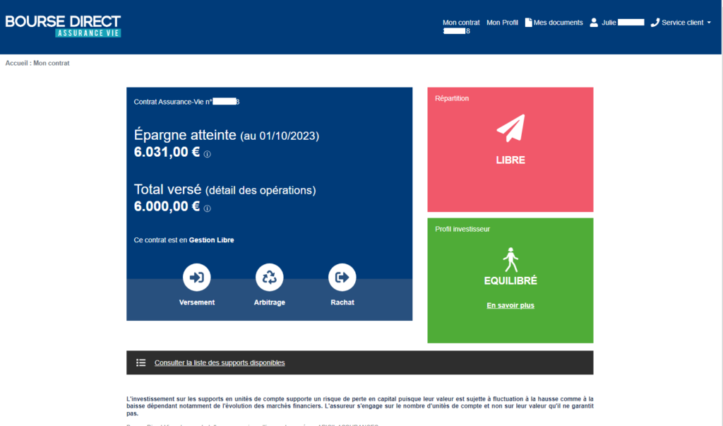 Avis assurance vie Bourse direct Vie