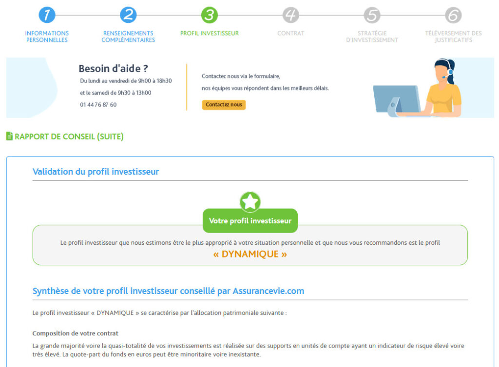 Conseil profil Lucya Cardif