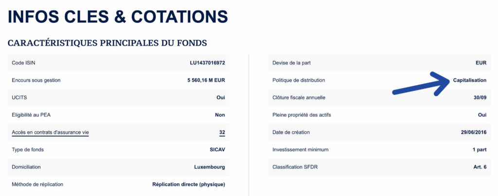 ETF capitalisant