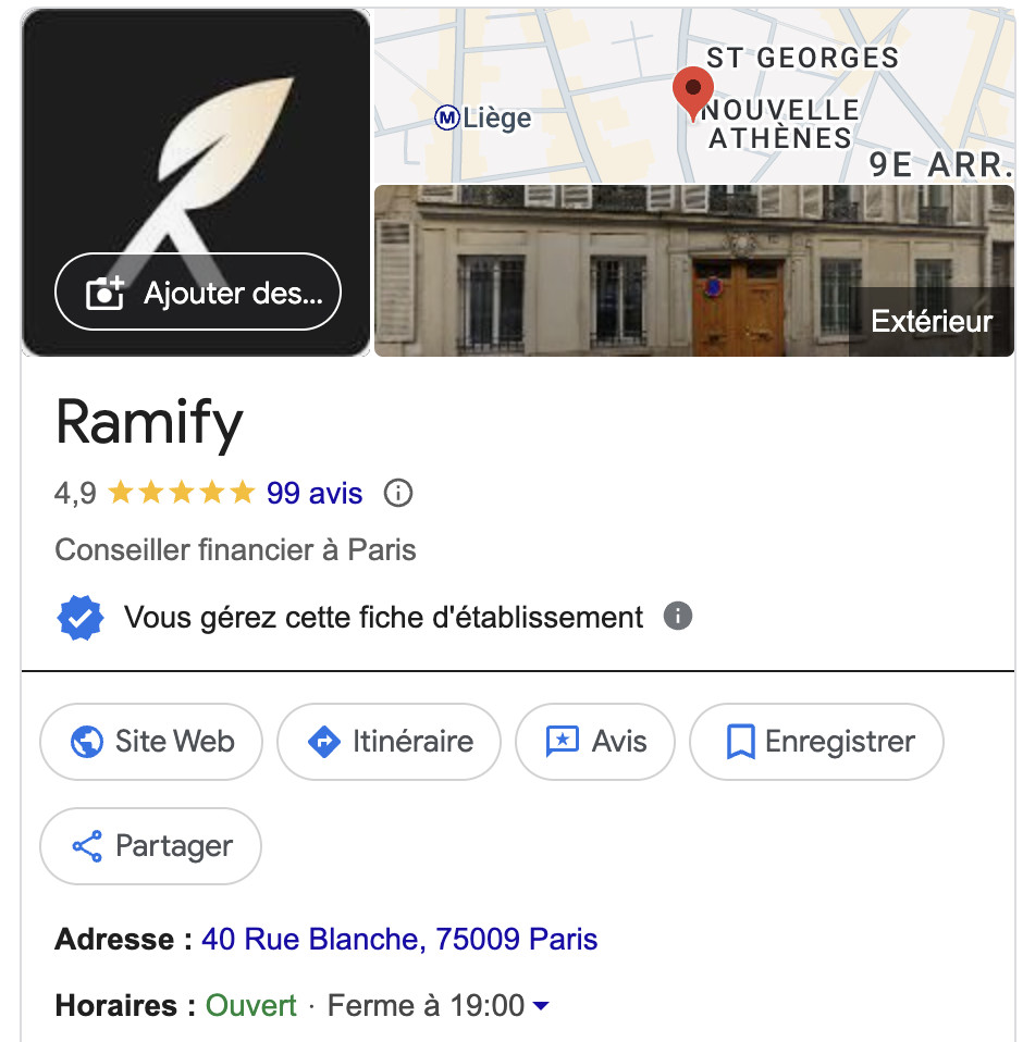 Avis PER Ramify