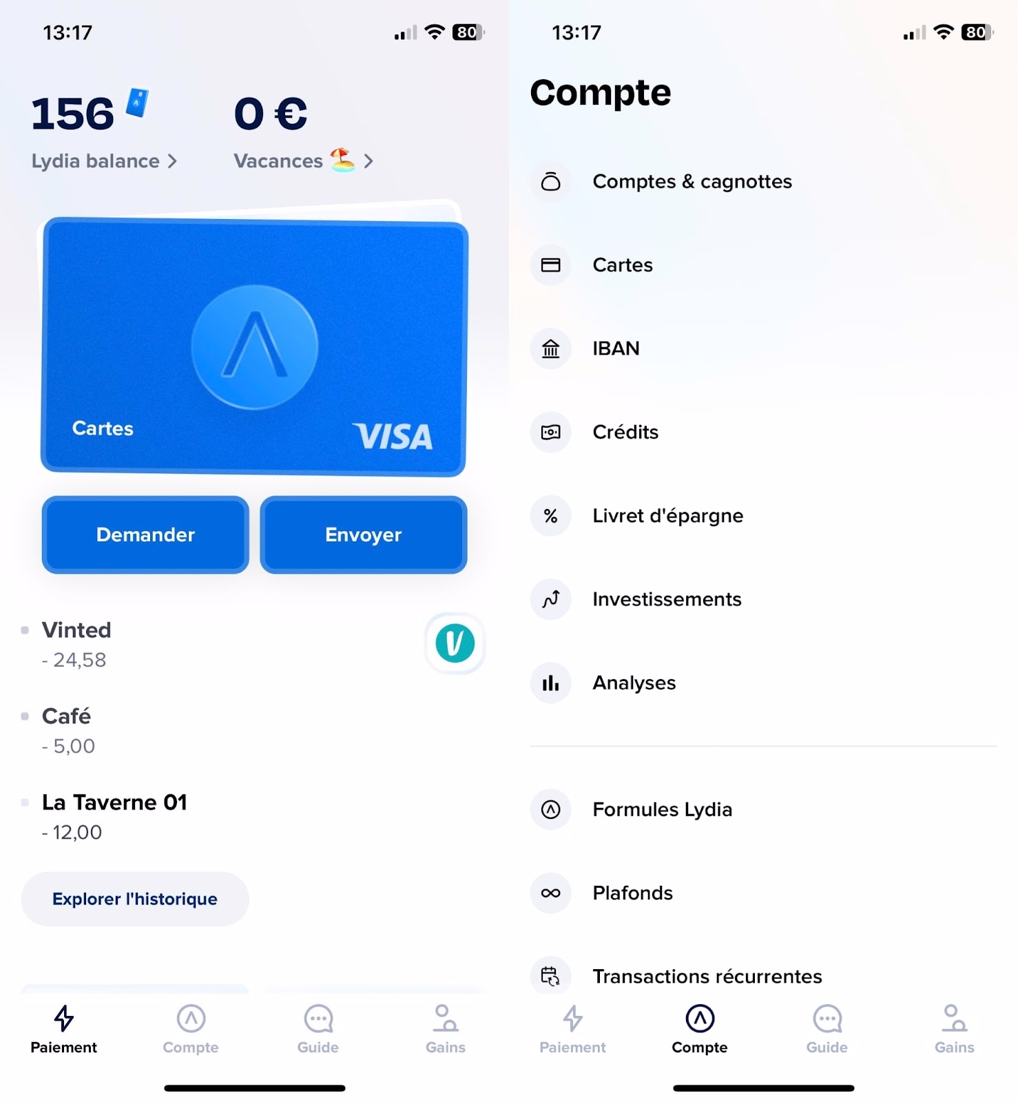 Avis Lydia compte paiement