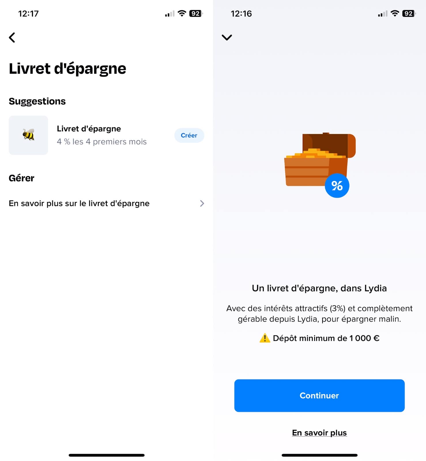 livret d’épargne Lydia