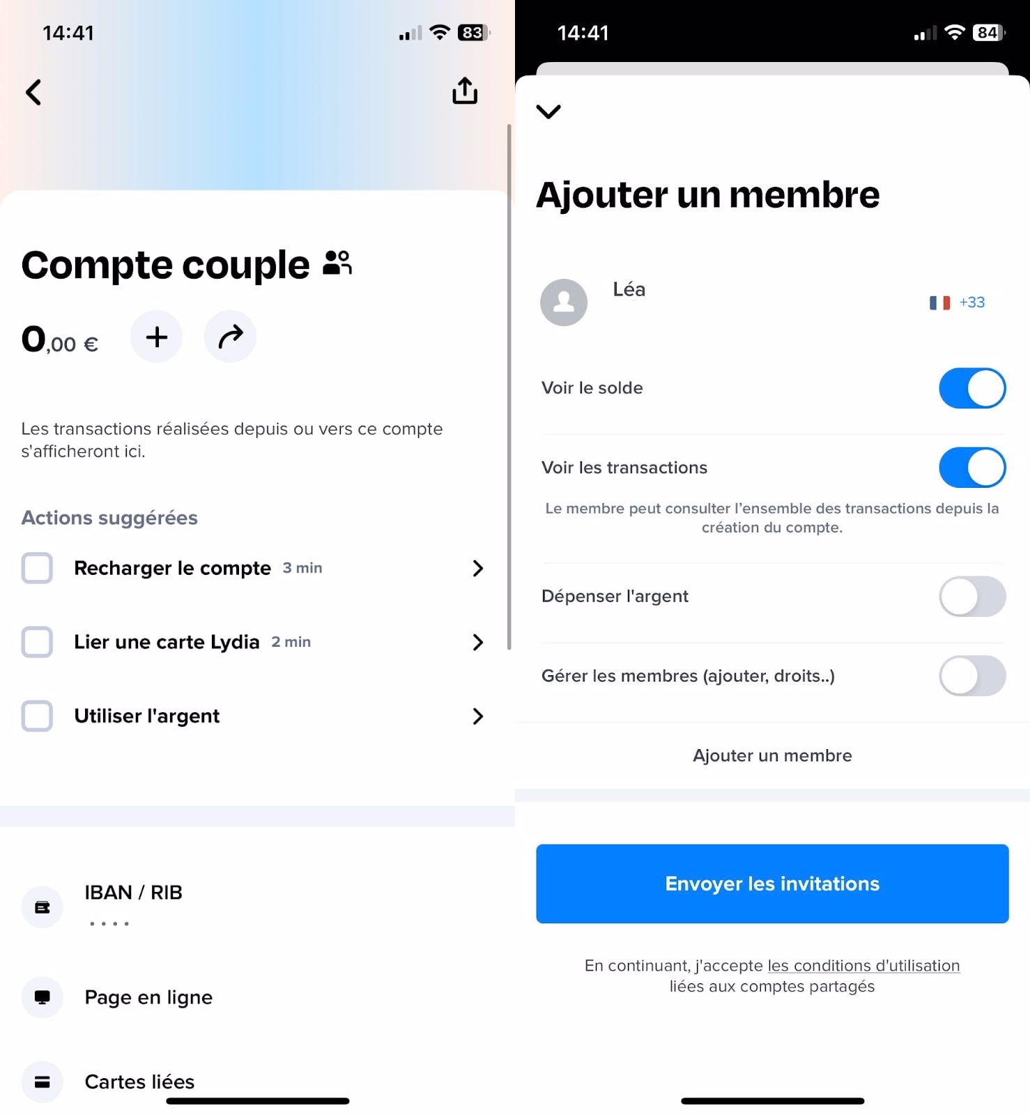 Lydia avis compte commun