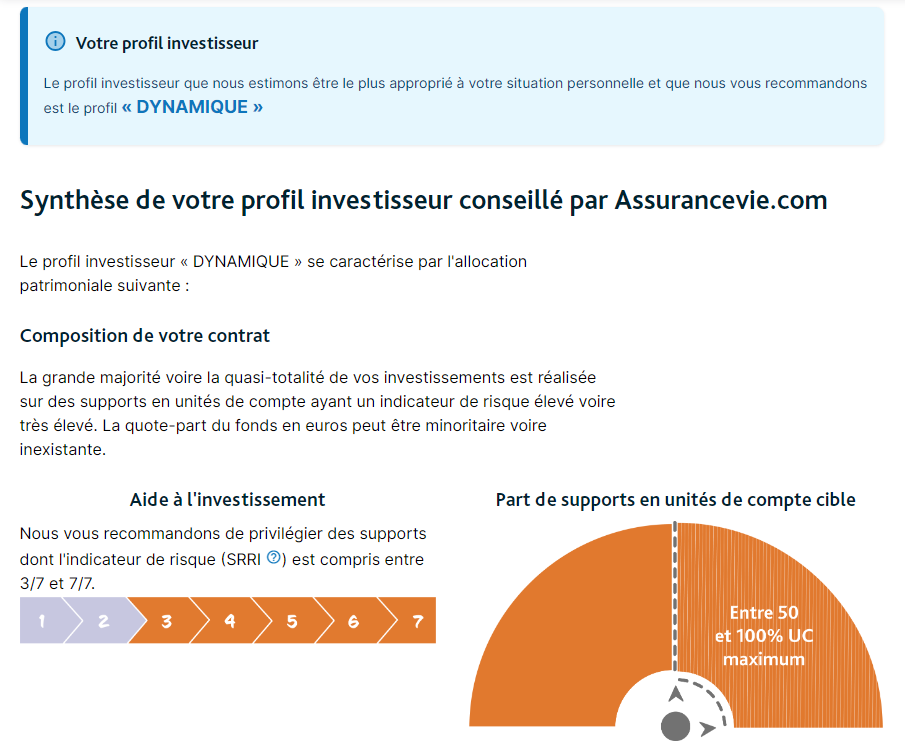 Profil assurance vie enfant
