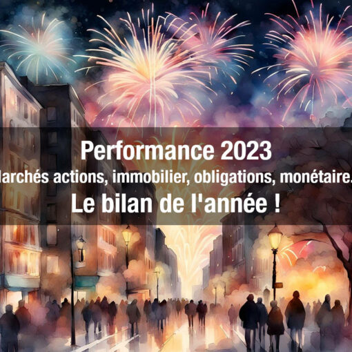 Performance des placements en 2023 : actions, immobilier, fonds, etc.