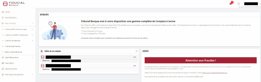 Interface Banque Fiducial