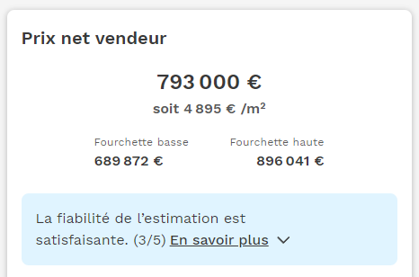Estimation immobilière exemple