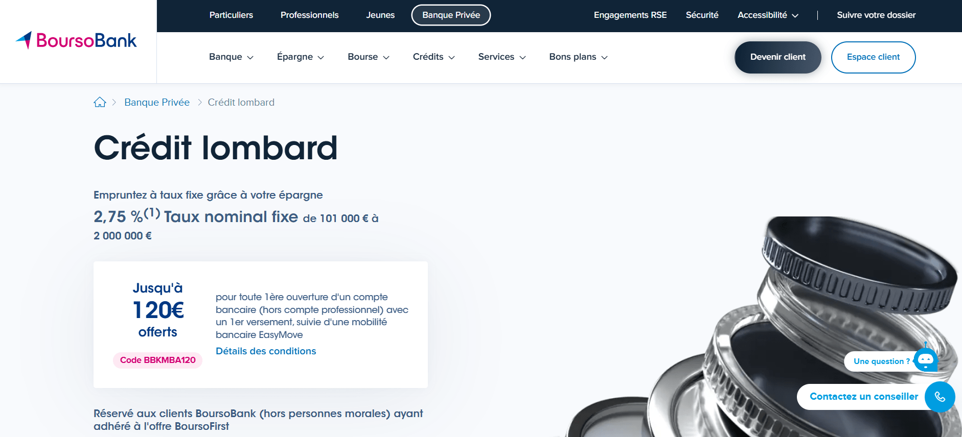 crédit lombard boursobank