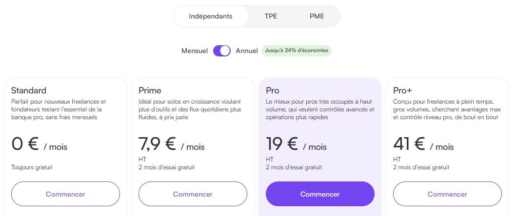 La grille tarifaire Vivid pour les freelances