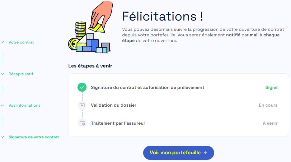 Louve Infinity finalisation souscription assurance vie